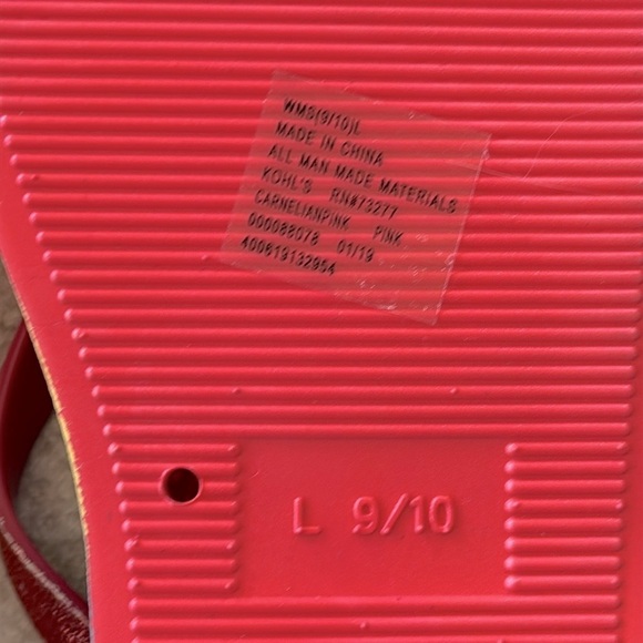 Brand New So Pink Glitter Thong Sandals Platform Flip Flop Ombre Sparkly Rainbow - Picture 14 of 16